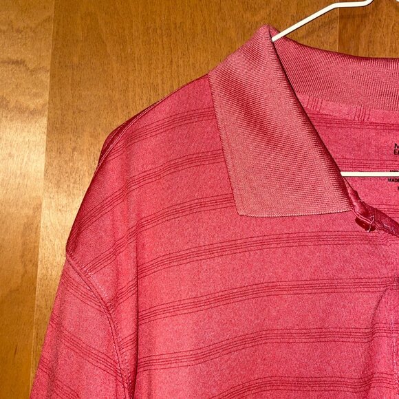 Mark Edwards Mens XXL Striped Polo Shirt 100% Polyester Short Sleeve Casual Wear - Picture 2 of 6